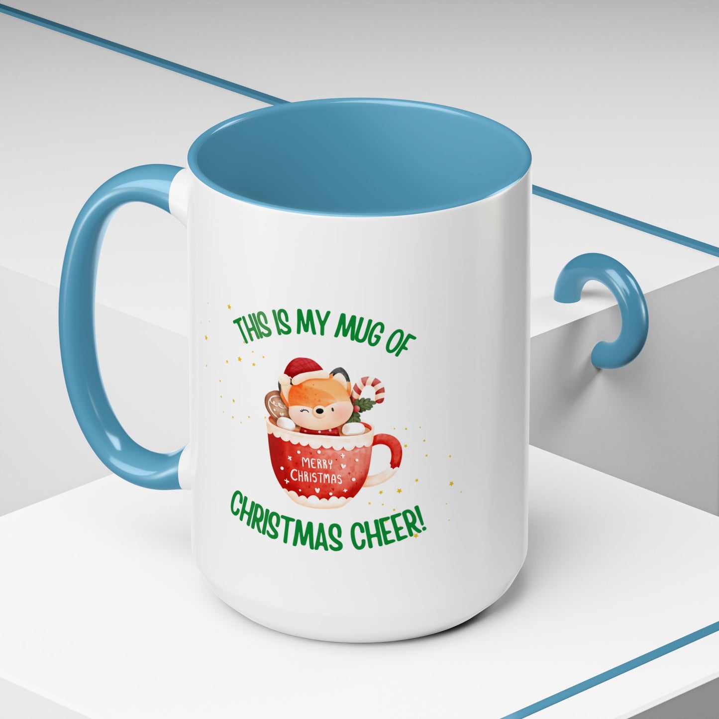 Christmas Fox Accent Coffee Mug (11, 15oz)