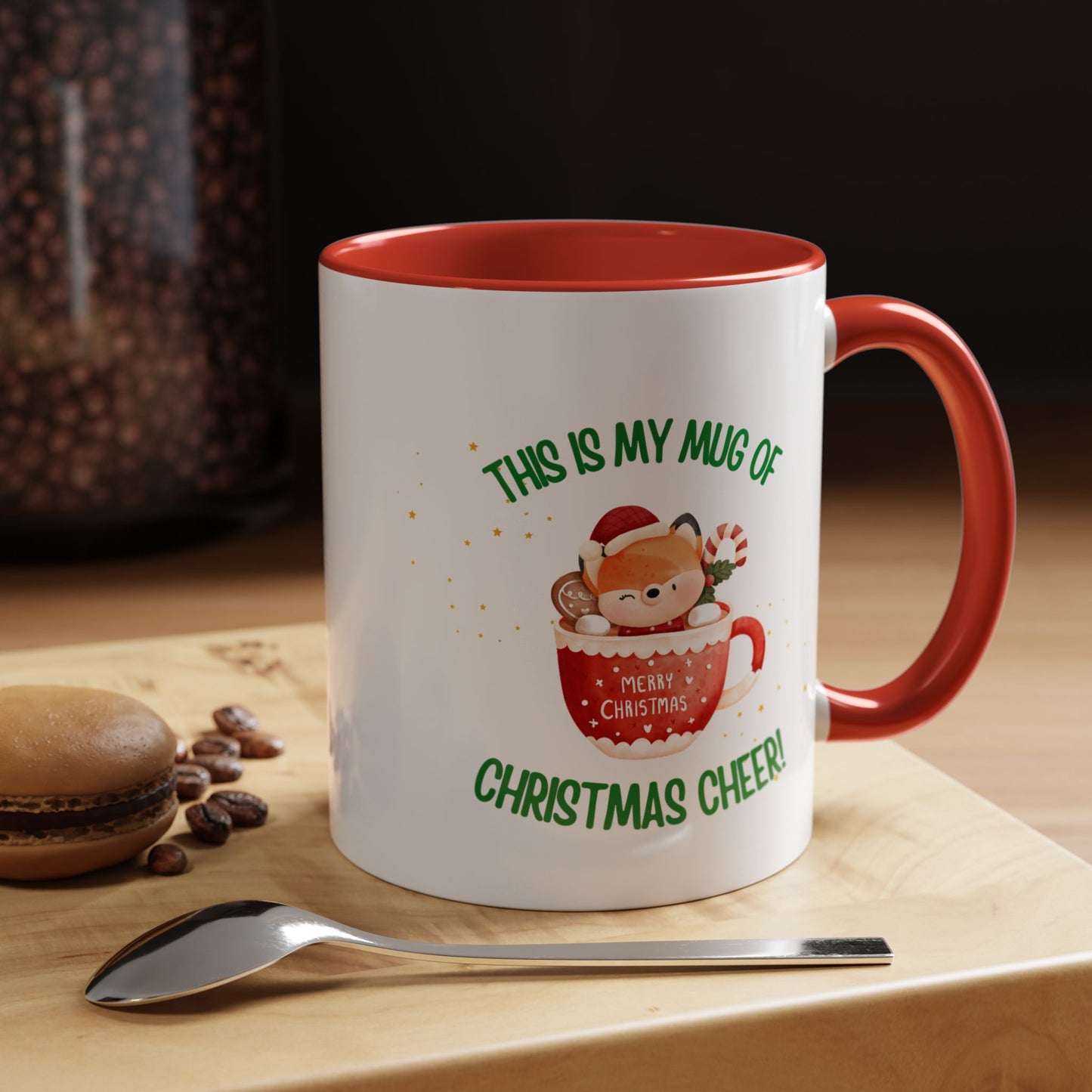 Christmas Fox Accent Coffee Mug (11, 15oz)