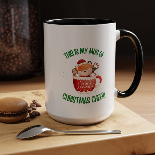 Christmas Fox Accent Coffee Mug (11, 15oz)