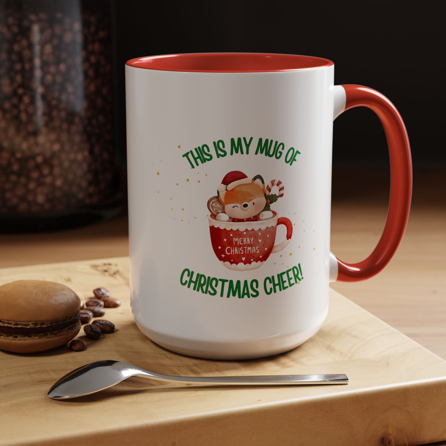 Christmas Fox Accent Coffee Mug (11, 15oz)