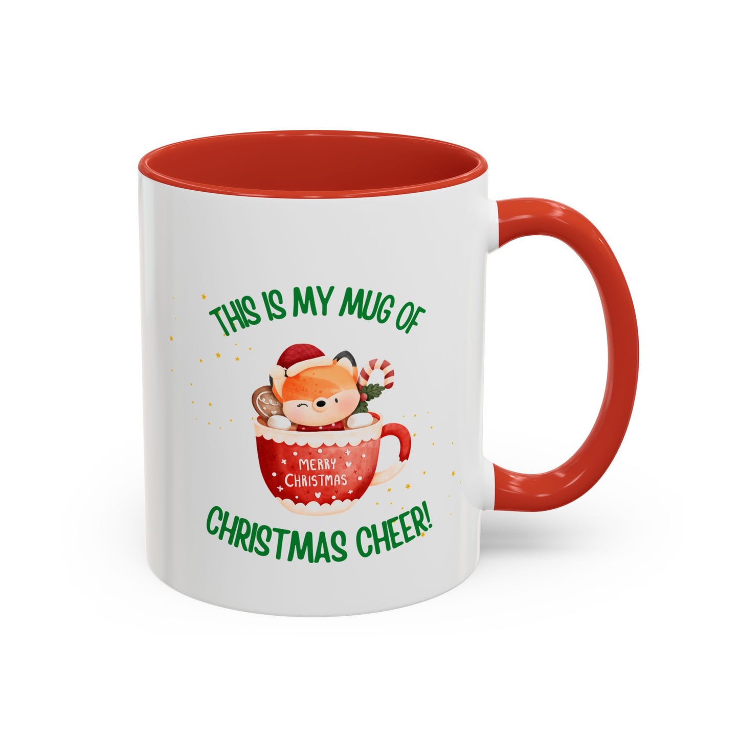 Christmas Fox Accent Coffee Mug (11, 15oz)