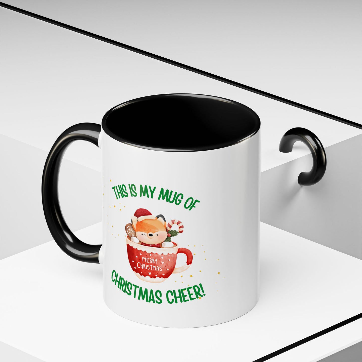 Christmas Fox Accent Coffee Mug (11, 15oz)