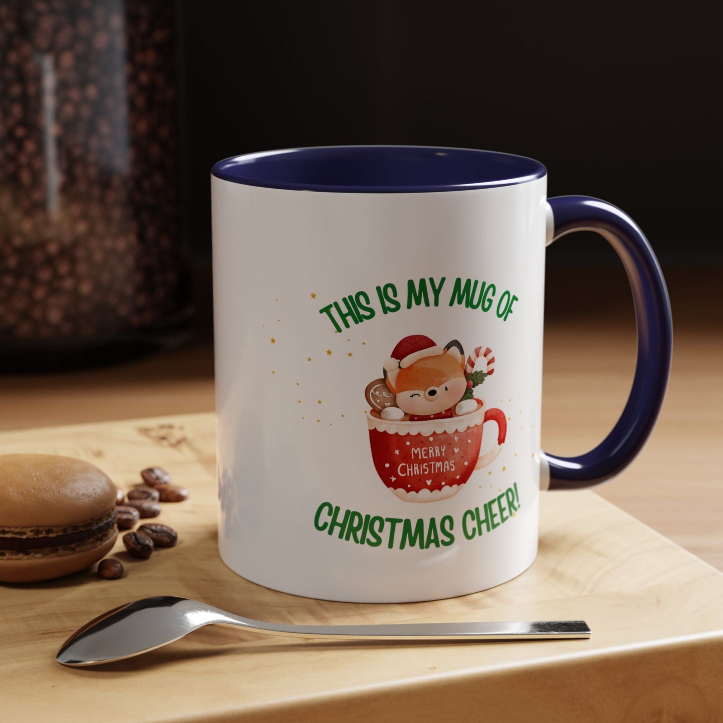 Christmas Fox Accent Coffee Mug (11, 15oz)