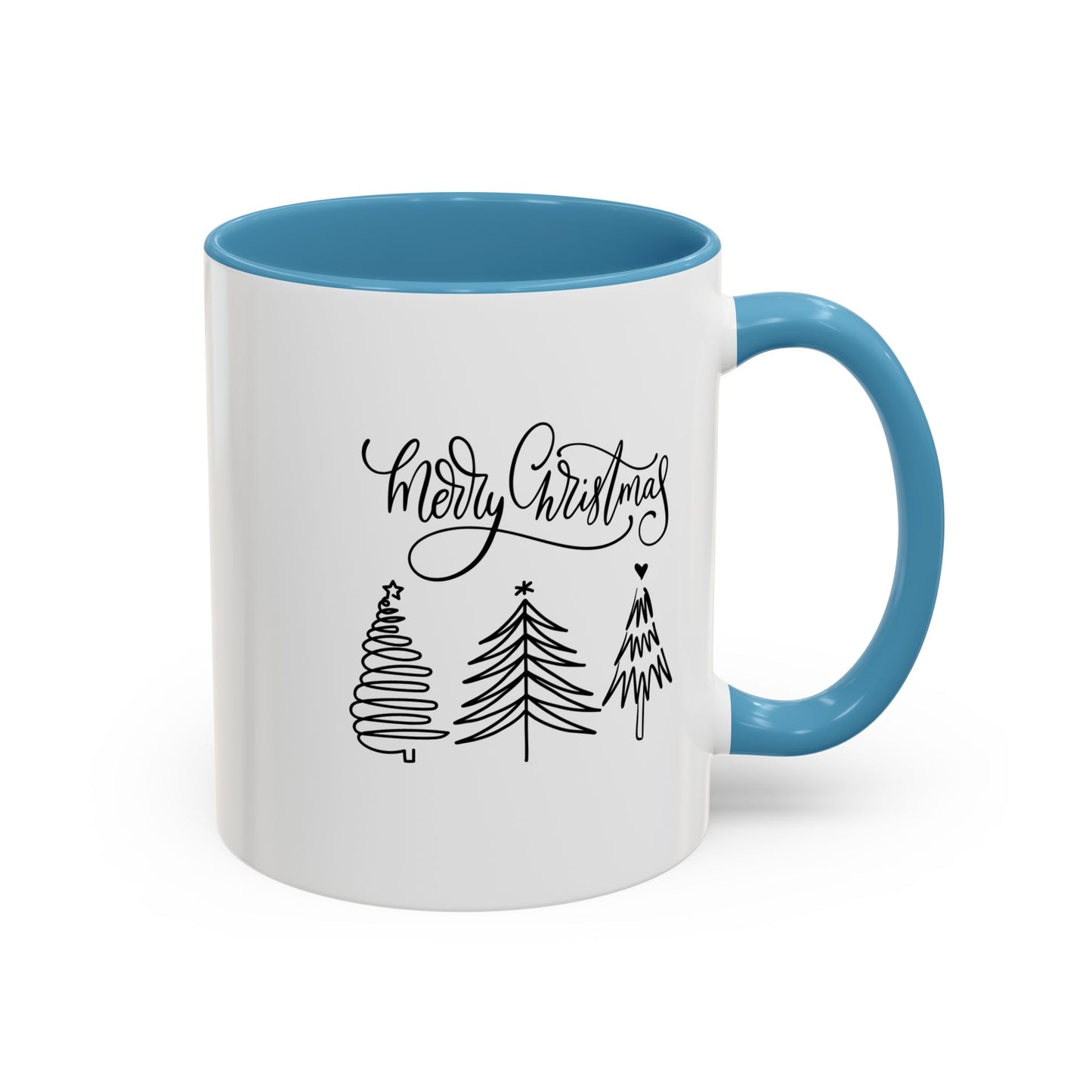 Christmas Accent Coffee Mug (11, 15oz) - Merry Christmas Cup, Holiday Drinkware, Festive Tea Mug, Seasonal Gift, Ho Ho Ho Mug